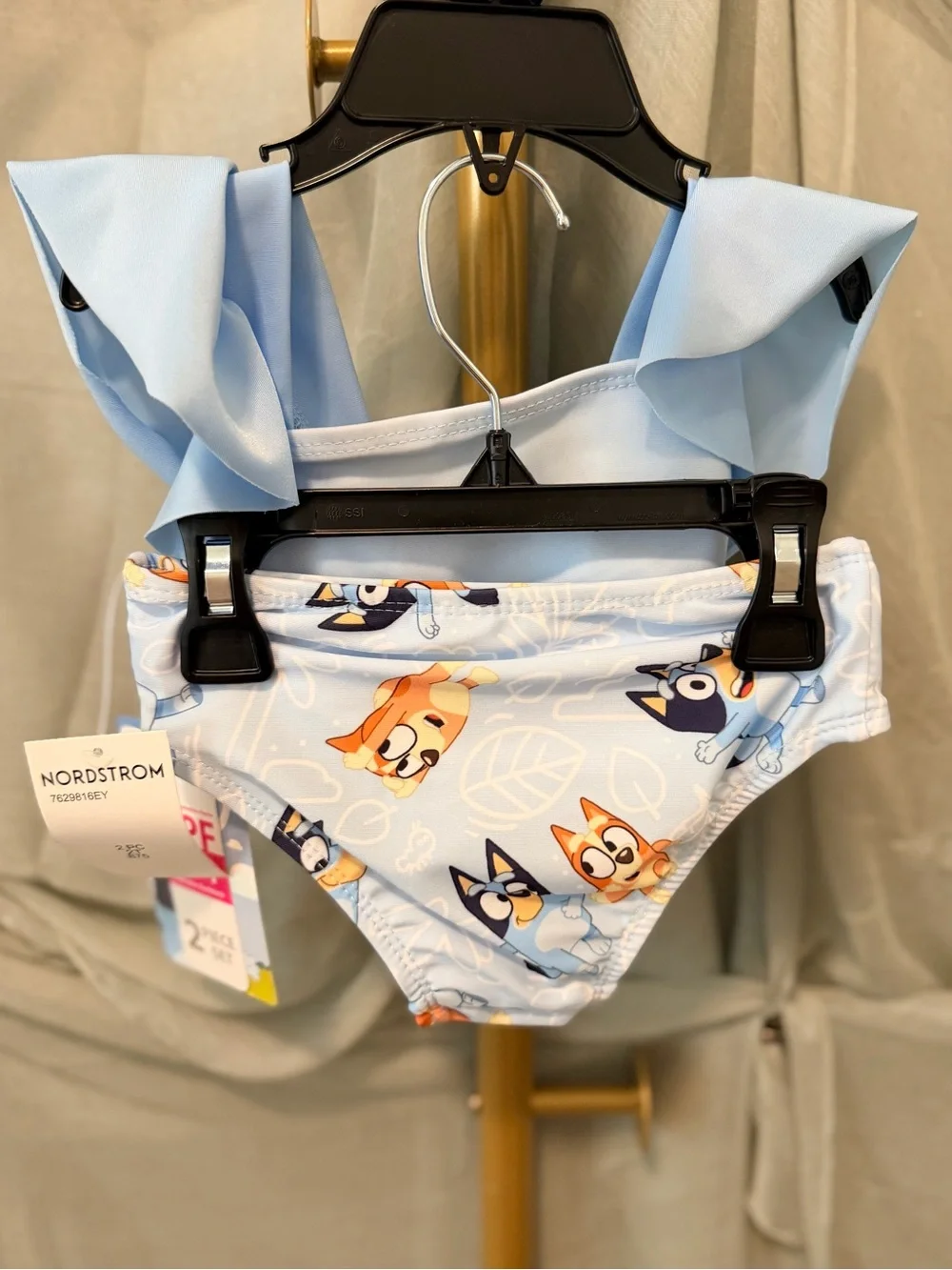 'Let's Explore' Bluey Light Blue Girls' Swim Set - Blue